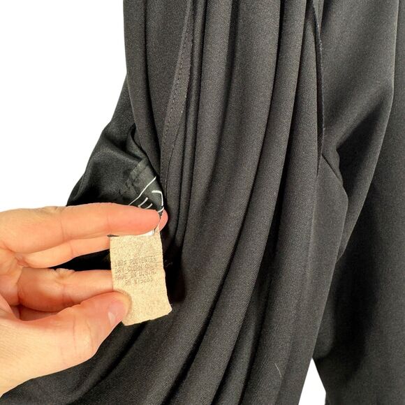 Alex Evenings Black Cowl Neck Long Sleeve Maxi Dress Formal Elegant Womens 12 - Picture 4 of 6